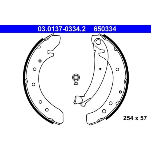 Bremsbackensatz ATE 03.0137-0334.2 f&uuml;r CITRO&Euml;N FIAT PEUGEOT TOYOTA, Hinterachse