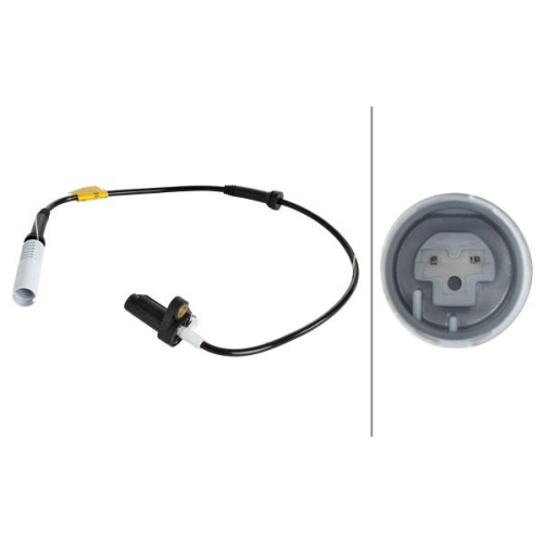 Sensor, Raddrehzahl HELLA 6PU 009 106-041 f&uuml;r BMW, Vorderachse, links, rechts