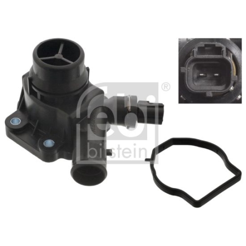 Febi Bilstein 100228 Thermostat mit Geh&auml;use, Dichtung und Temperaturschalter , 1 St&uuml;ck