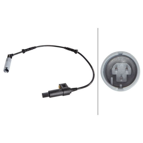 Sensor, Raddrehzahl HELLA 6PU 009 106-271 f&uuml;r BMW, Vorderachse, links, rechts