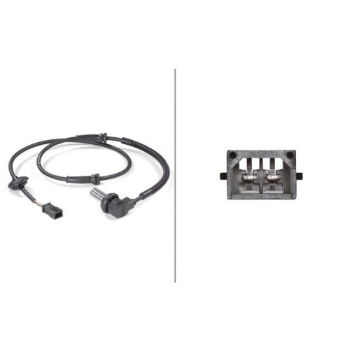 Sensor, Raddrehzahl HELLA 6PU 009 106-291 f&uuml;r AUDI VW, Vorderachse, links