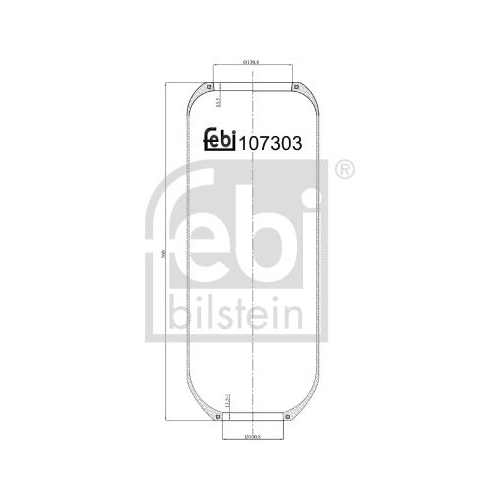 Febi Bilstein 107303 Luftfederbalg ohne Kolben, 1 St&uuml;ck