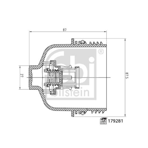 Deckel, &Ouml;lfiltergeh&auml;use FEBI BILSTEIN 179281 febi Plus f&uuml;r HYUNDAI KIA