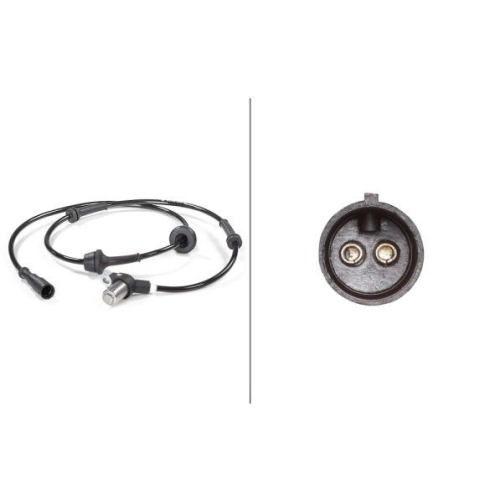 Sensor, Raddrehzahl HELLA 6PU 009 106-471 f&uuml;r SEAT VW, Vorderachse beidseitig