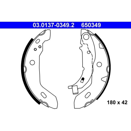 Bremsbackensatz ATE 03.0137-0349.2 f&uuml;r MERCEDES-BENZ, Hinterachse