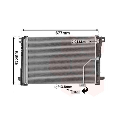 Kondensator, Klimaanlage VAN WEZEL 30005450 f&uuml;r MERCEDES-BENZ