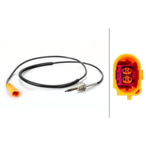 Sensor, Abgastemperatur HELLA 6PT 014 494-801 f&uuml;r VW