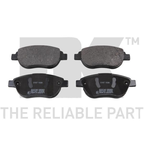 Bremsbelagsatz, Scheibenbremse NK 223740 f&uuml;r CITRO&Euml;N FIAT PEUGEOT, Vorderachse