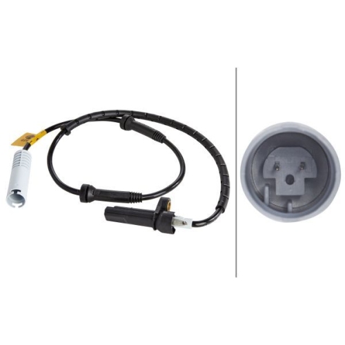 Sensor, Raddrehzahl HELLA 6PU 009 106-721 f&uuml;r BMW, Hinterachse, links, rechts
