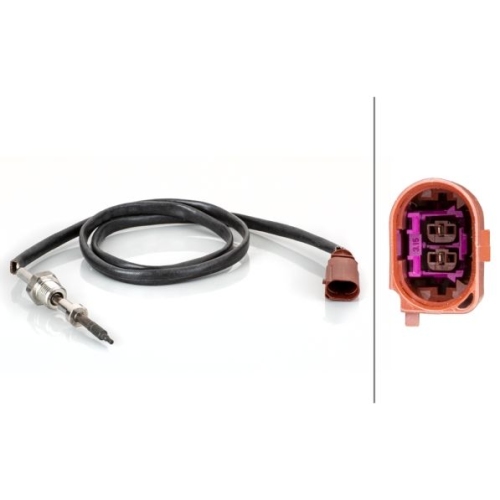 Sensor, Abgastemperatur HELLA 6PT 014 495-121 f&uuml;r VW