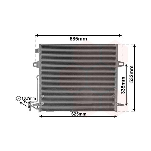 Kondensator, Klimaanlage VAN WEZEL 30015706 f&uuml;r MERCEDES-BENZ