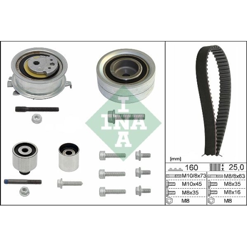 Zahnriemensatz INA 530 0550 10 f&uuml;r AUDI SEAT SKODA VW
