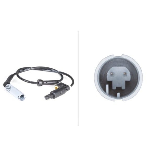 Sensor, Raddrehzahl HELLA 6PU 010 039-361 f&uuml;r BMW, Vorderachse beidseitig