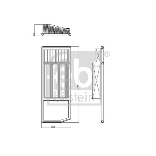 Febi Bilstein 101663 Luftfilter , 1 St&uuml;ck