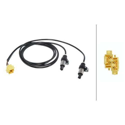 Sensor, Raddrehzahl HELLA 6PU 010 039-371 f&uuml;r VOLVO, Hinterachse beidseitig