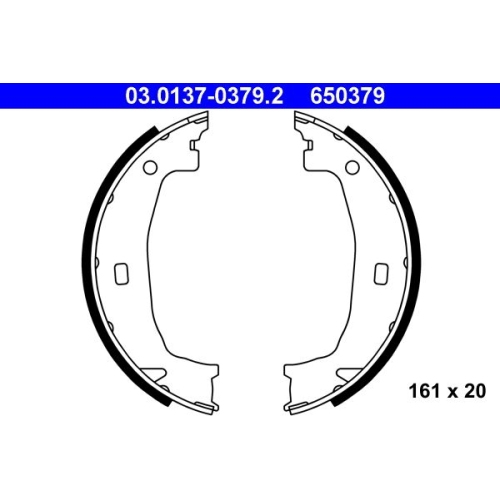Bremsbackensatz, Feststellbremse ATE 03.0137-0379.2 f&uuml;r BMW, Hinterachse