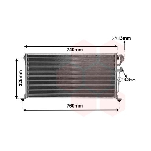 Kondensator, Klimaanlage VAN WEZEL 32005220 f&uuml;r MITSUBISHI