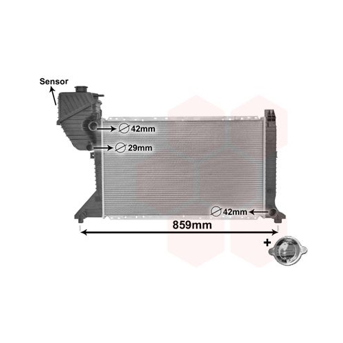 K&uuml;hler, Motork&uuml;hlung VAN WEZEL 30002300 *** IR PLUS *** f&uuml;r MERCEDES-BENZ