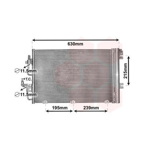 Kondensator, Klimaanlage VAN WEZEL 37005366 f&uuml;r OPEL