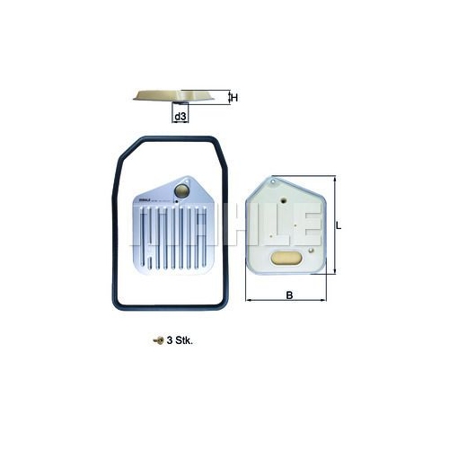 Hydraulikfilter, Automatikgetriebe KNECHT HX 163KIT f&uuml;r BMW