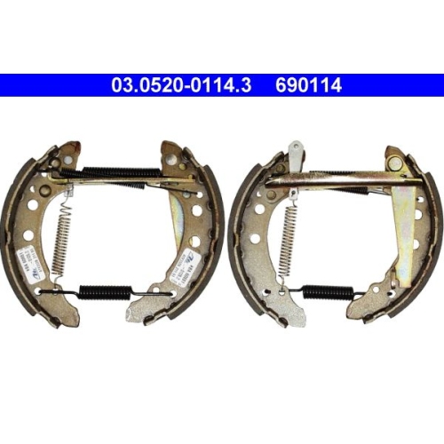 Bremsbackensatz ATE 03.0520-0114.3 Original ATE TopKit f&uuml;r, Hinterachse