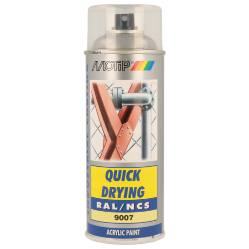 RAL-Lack MOTIP 07216 HG RAL 9007 graualu. met. 400