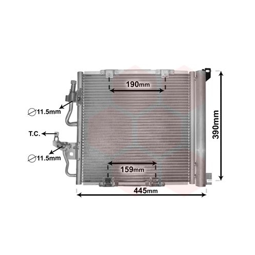 Kondensator, Klimaanlage VAN WEZEL 37005368 f&uuml;r OPEL