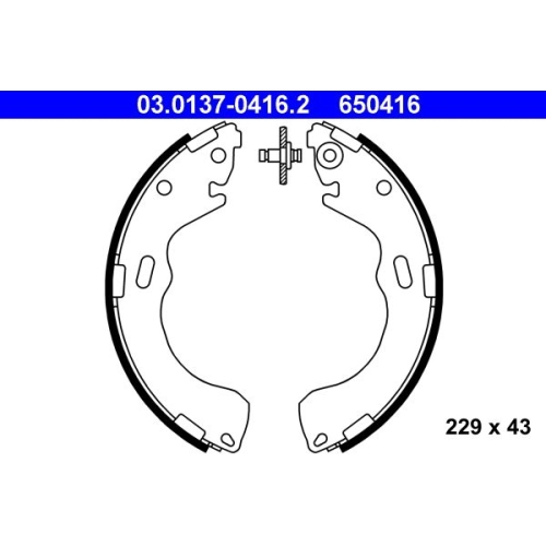Bremsbackensatz ATE 03.0137-0416.2 f&uuml;r FORD MAZDA, Hinterachse