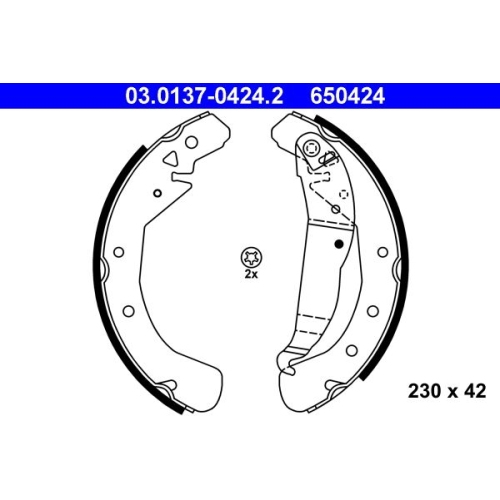 Bremsbackensatz ATE 03.0137-0424.2 f&uuml;r OPEL, Hinterachse