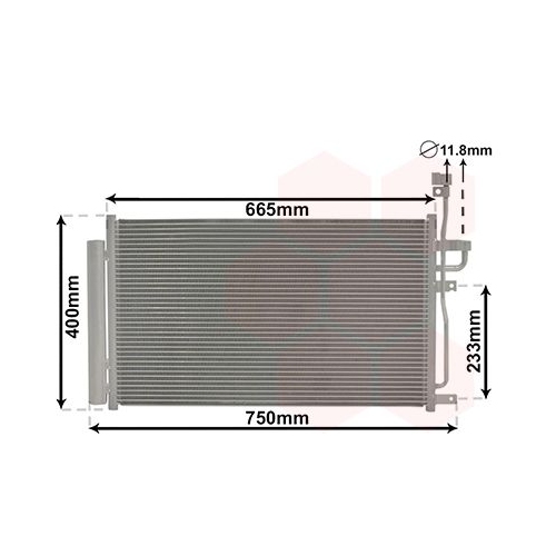 Kondensator, Klimaanlage VAN WEZEL 37005433 f&uuml;r OPEL CHEVROLET