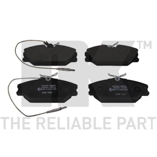 Bremsbelagsatz, Scheibenbremse NK 223925 f&uuml;r RENAULT ALPINE, Vorderachse
