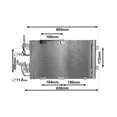 Kondensator, Klimaanlage VAN WEZEL 37005454 f&uuml;r OPEL
