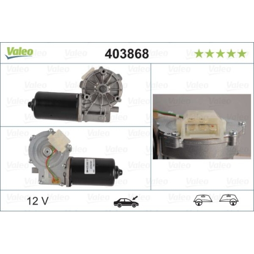 Wischermotor VALEO 403868 f&uuml;r JOHN DEERE HYMER, vorne