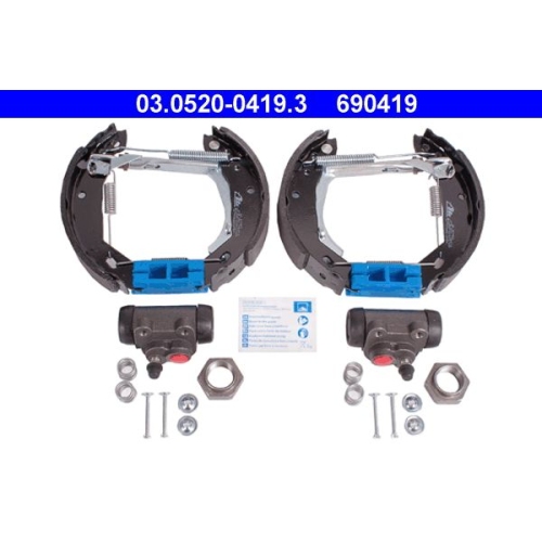 Bremsbackensatz ATE 03.0520-0419.3 Original ATE TopKit f&uuml;r PEUGEOT, Hinterachse