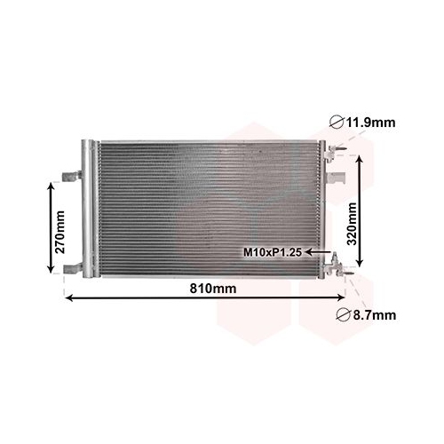 Kondensator, Klimaanlage VAN WEZEL 37005499 *** IR PLUS *** f&uuml;r OPEL