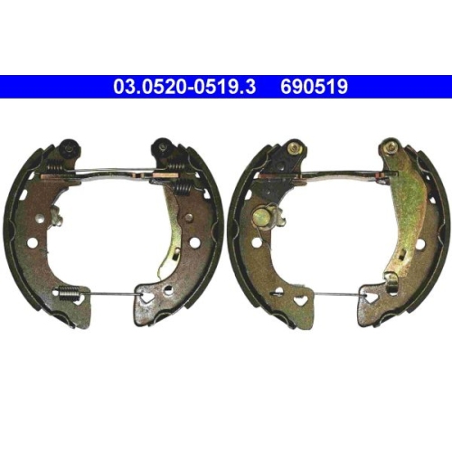 Bremsbackensatz ATE 03.0520-0519.3 Original ATE TopKit f&uuml;r CITRO&Euml;N PEUGEOT
