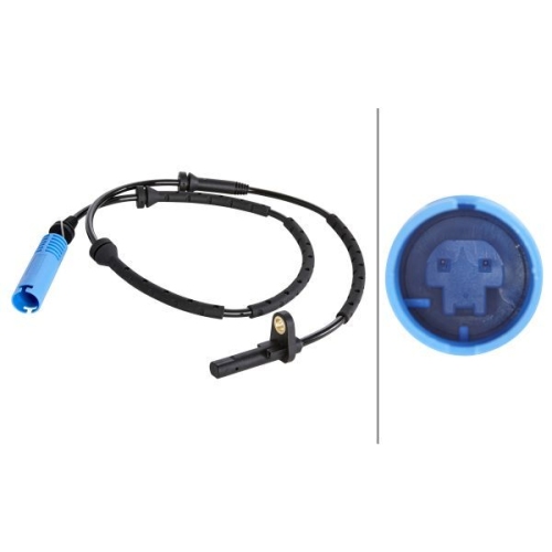 Sensor, Raddrehzahl HELLA 6PU 012 039-861 f&uuml;r BMW, Vorderachse, links, rechts