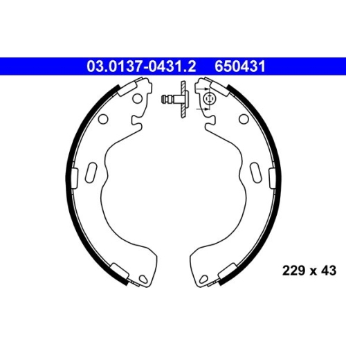 Bremsbackensatz ATE 03.0137-0431.2 f&uuml;r MAZDA, Hinterachse