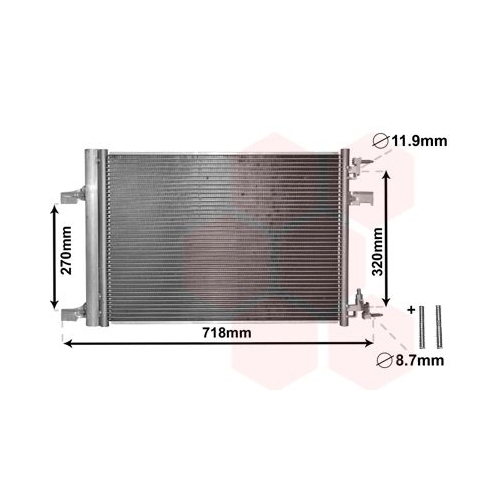 Kondensator, Klimaanlage VAN WEZEL 37005500 *** IR PLUS *** f&uuml;r OPEL