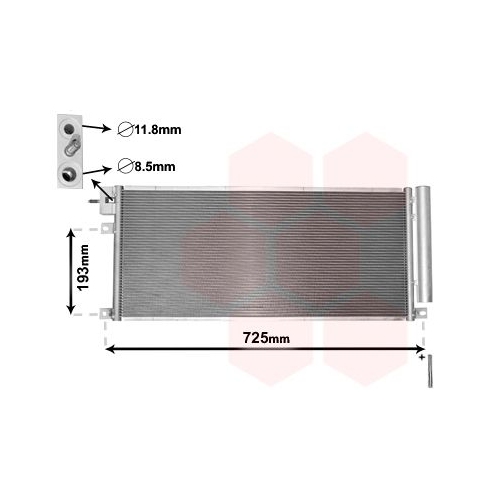 Kondensator, Klimaanlage VAN WEZEL 37005634 *** IR PLUS *** f&uuml;r OPEL