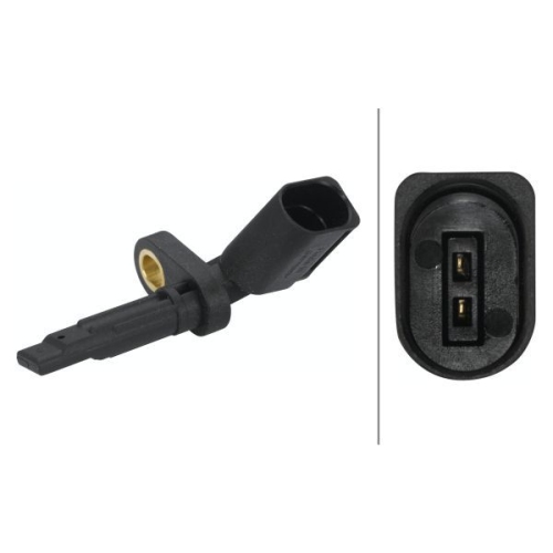 Sensor, Raddrehzahl HELLA 6PU 012 806-041 f&uuml;r AUDI VW BENTLEY, Hinterachse