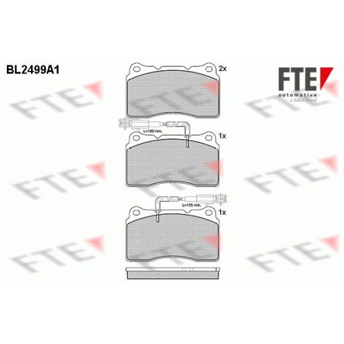 Bremsbelagsatz, Scheibenbremse FTE BL2499A1 f&uuml;r ALFA ROMEO FIAT LANCIA
