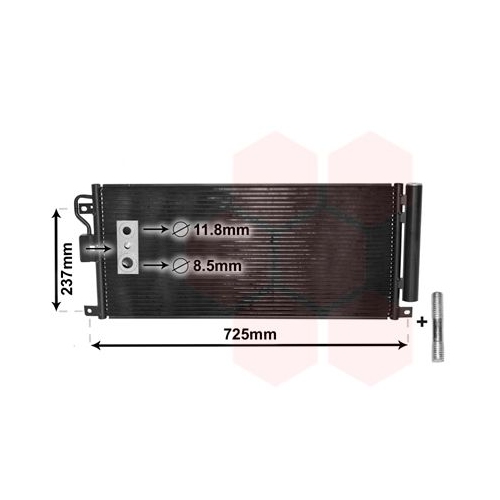 Kondensator, Klimaanlage VAN WEZEL 37005638 *** IR PLUS *** f&uuml;r OPEL CHEVROLET