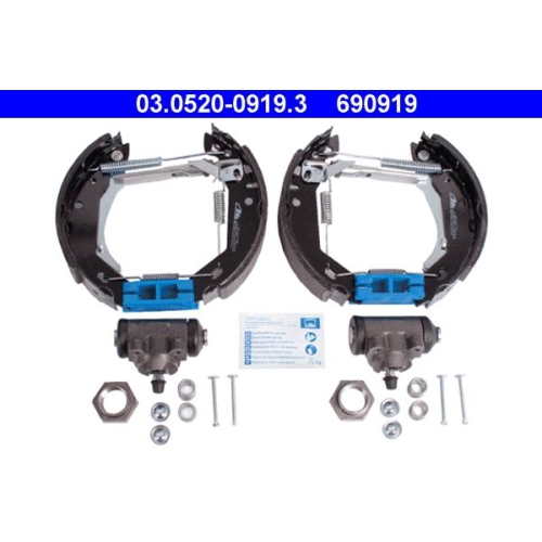 Bremsbackensatz ATE 03.0520-0919.3 Original ATE TopKit f&uuml;r PEUGEOT, Hinterachse