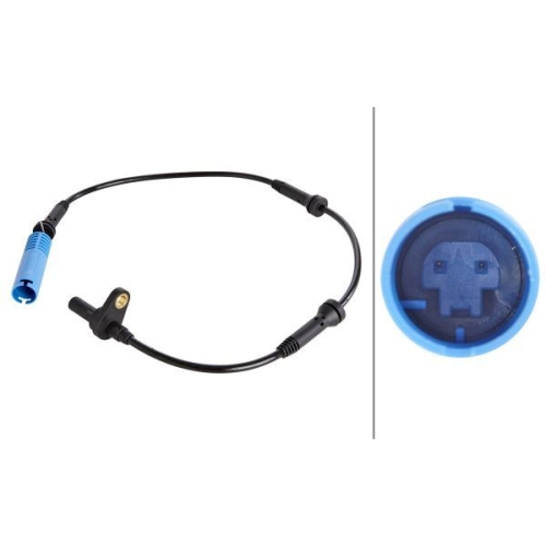 Sensor, Raddrehzahl HELLA 6PU 012 806-051 f&uuml;r BMW, Vorderachse, links, rechts