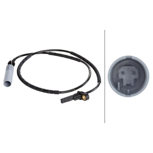 Sensor, Raddrehzahl HELLA 6PU 012 806-061 f&uuml;r BMW, Hinterachse, links, rechts