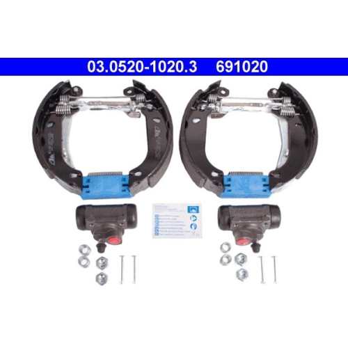 Bremsbackensatz ATE 03.0520-1020.3 Original ATE TopKit f&uuml;r RENAULT, Hinterachse