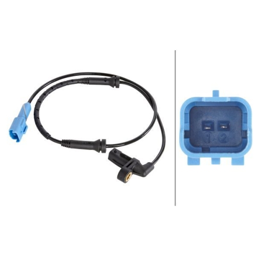 Sensor, Raddrehzahl HELLA 6PU 012 806-071 f&uuml;r CITRO&Euml;N PEUGEOT, Vorderachse