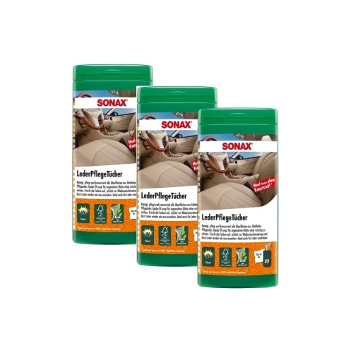 SONAX 04158410 Cockpitpfleget&uuml;cher Matteffect Box 3x25 St&uuml;ck