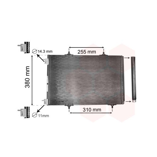 Kondensator, Klimaanlage VAN WEZEL 40005291 *** IR PLUS *** f&uuml;r OPEL PEUGEOT